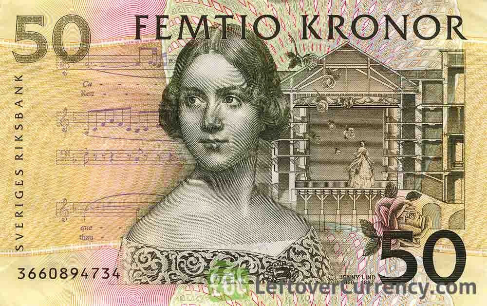 50 Swedish Kronor banknote (Jenny Lind issue 1996)