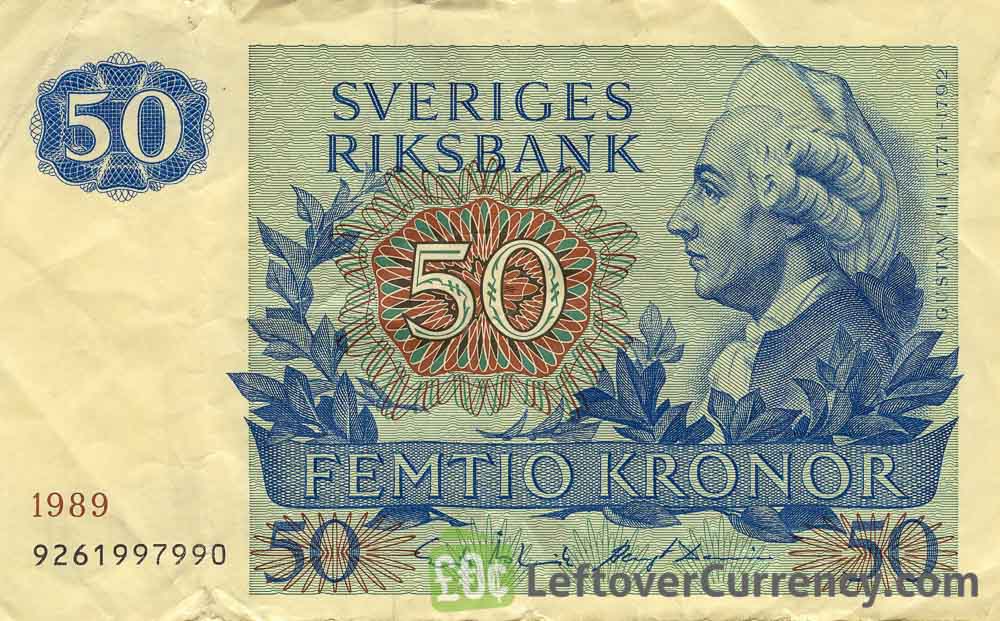 50 Swedish Kronor banknote (King Gustaf III)