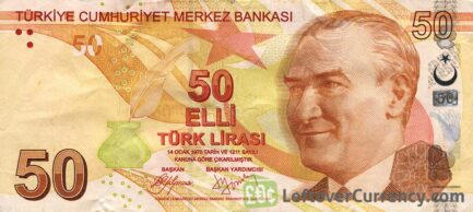 50 Turkish Lira banknote (9th emission group 2009)