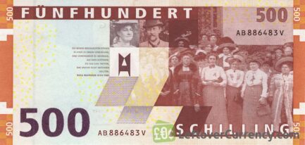 500 Austrian Schilling banknote (Rosa Mayreder)