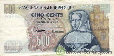 500 Belgian Francs banknote (Bernard Van Orley)