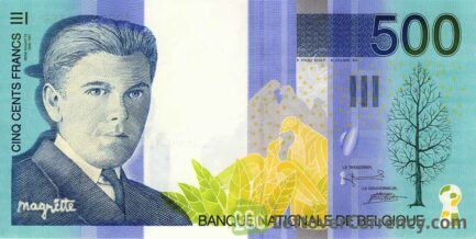 500 Belgian Francs banknote (Rene Magritte)