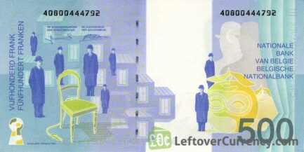 500 Belgian Francs banknote (Rene Magritte)