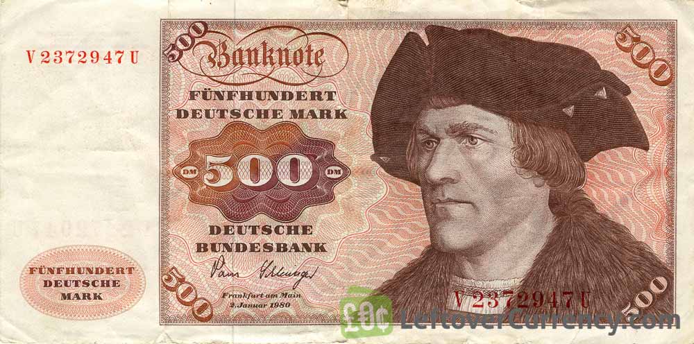 500 Deutsche Marks banknote (Eltz Castle)