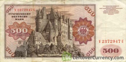 500 Deutsche Marks banknote (Eltz Castle)