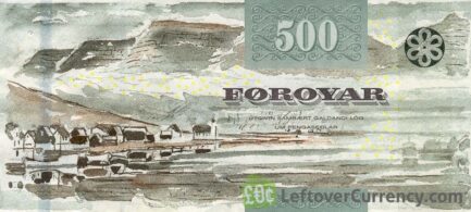 500 Faroese Kronur banknote (Beach crab's claw)