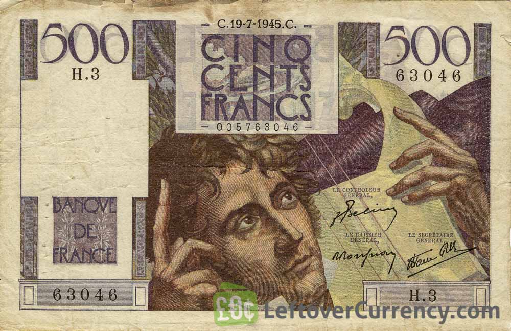 500 French Francs banknote (Francois-Rene de Chateaubriand)