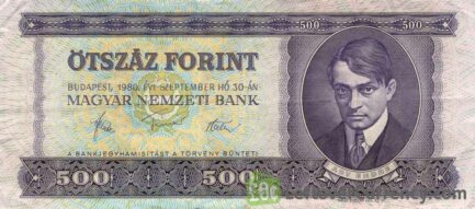 500 Hungarian Forints banknote (Endre Ady)