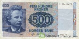 500 Norwegian Kroner banknote (Edvard Grieg)