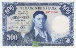 500 Spanish Pesetas banknote (Ignacio Zuloaga)