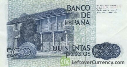 500 Spanish Pesetas banknote (Rosalia de Castro)