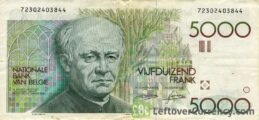 5000 Belgian Francs banknote (Guido Gezelle)