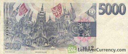 5000 Czech Koruna banknote series 1993