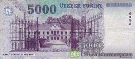 5000 Hungarian Forints banknote (Istvan Szechenyi's Home)