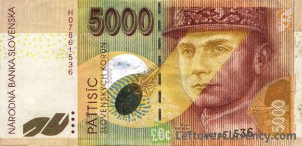 5000 Slovak Koruna banknote (Milan Rastislav Stefanik)