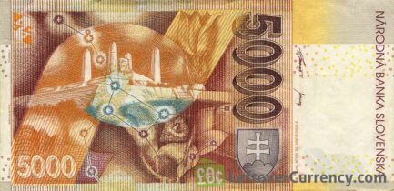 5000 Slovak Koruna banknote (Milan Rastislav Stefanik)