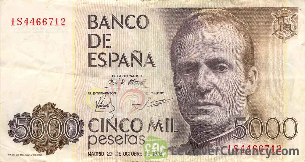 5000 Spanish Pesetas banknote (Juan Carlos I)