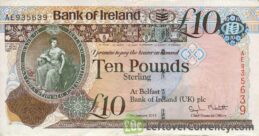 Bank of Ireland 10 Pounds banknote (Queen's University)