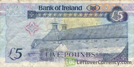 Bank of Ireland 5 Pounds banknote (Queen's University)