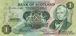 Bank of Scotland 1 Pound banknote (1970-1988 series)