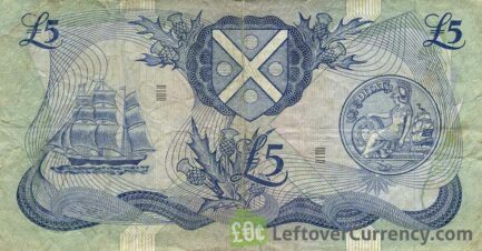 Bank of Scotland 5 Pounds banknote (1970-1994 series)