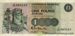 Clydesdale Bank 1 Pound banknote (1982-1988 series)
