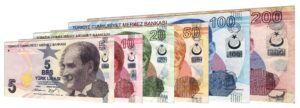 Current Turkish Lira banknotes accepted for exchange