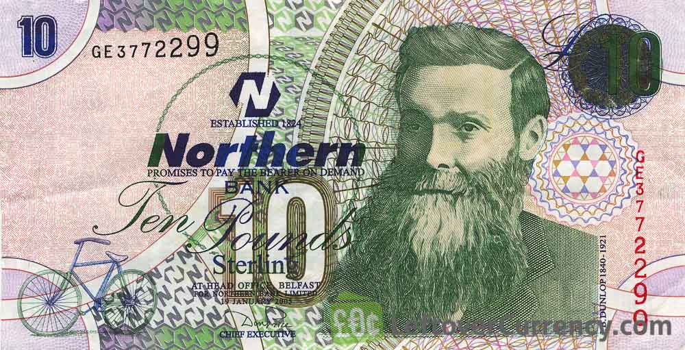 Northern Bank 10 Pounds banknote (series 2004)