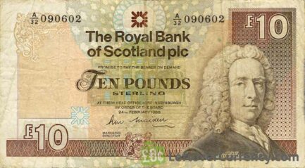 The Royal Bank of Scotland plc 10 Pounds banknote