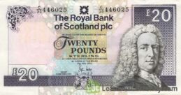 The Royal Bank of Scotland plc 20 Pounds banknote