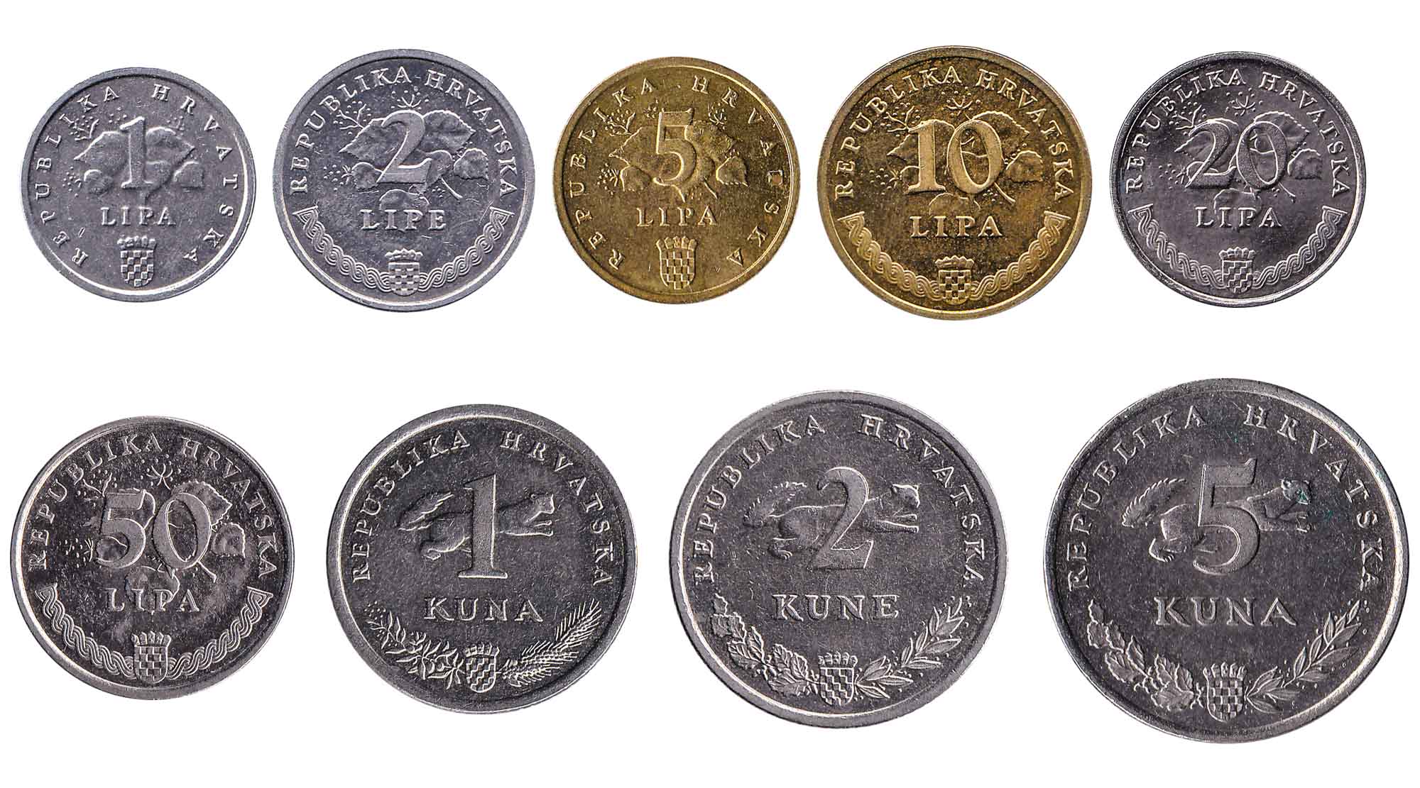 Croatian kuna coins accepted for exchange