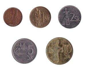 Obsolete Slovak koruna coins accepted for exchange