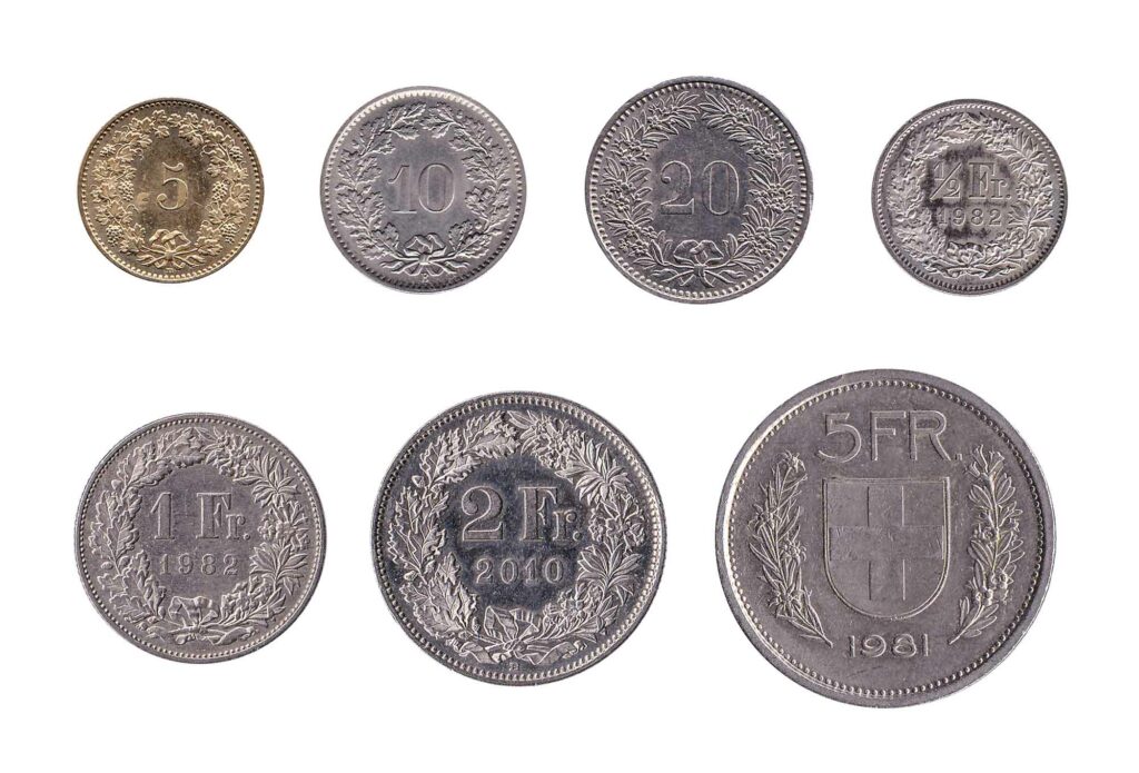 Swiss franc coins accepted for exchange