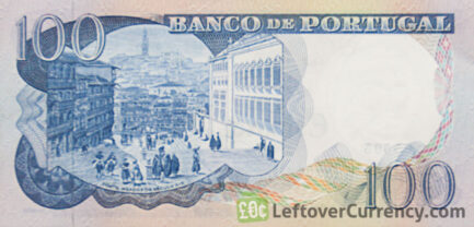 100 Portuguese Escudos banknote (Camilo Castelo Branco) reverse