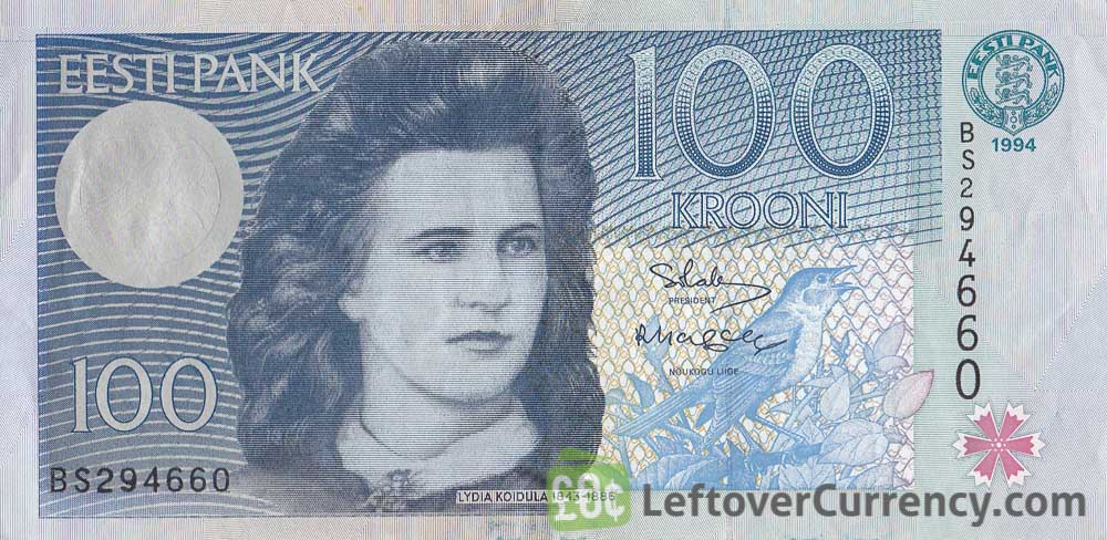 100 Estonian Krooni banknote 1991-1994 version