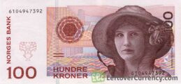100 Norwegian kroner without hologram strip