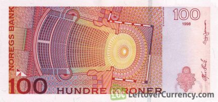 100 Norwegian kroner without hologram strip