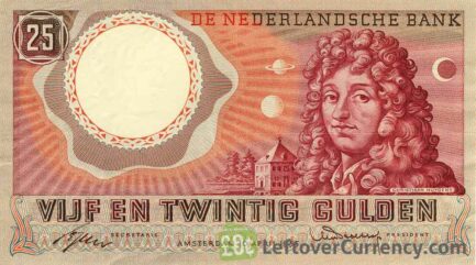 25 Dutch Guilders banknote (Christiaan Huygens)