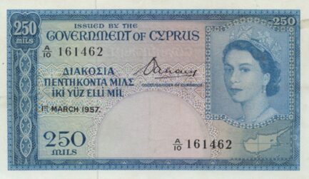 250 Mils banknote (Government of Cyprus)