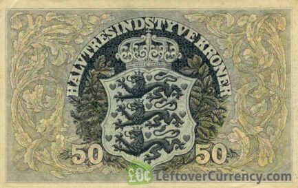 50 Danish Kroner banknote 1938-1942 issue