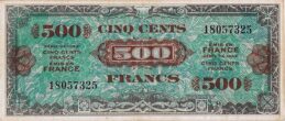 500 French Francs banknote (Allied Military Currency 1944)
