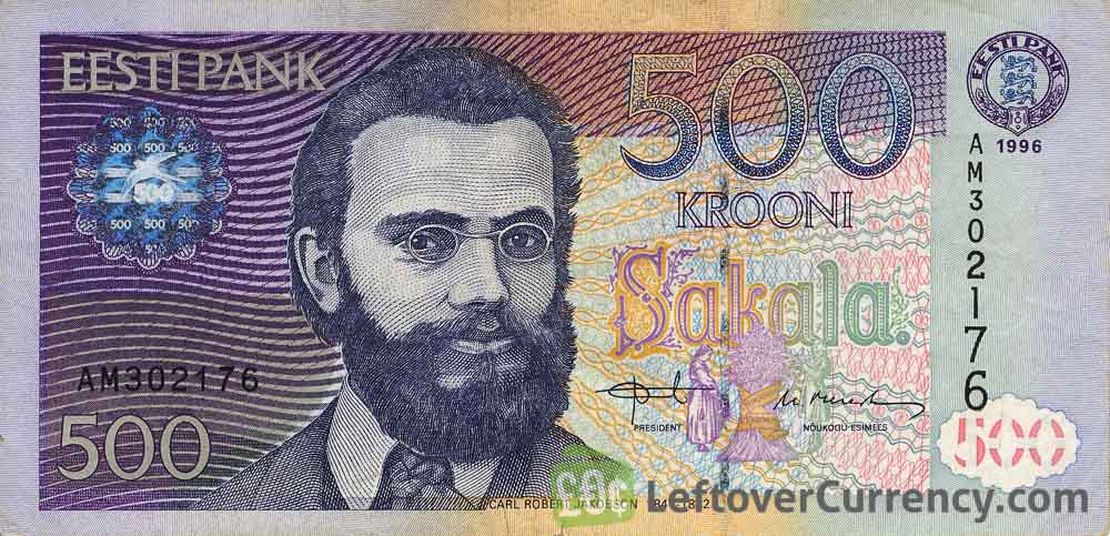 500 Estonian Krooni banknote 1991-1997 version