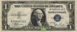One Dollar Silver Certificate blue seal
