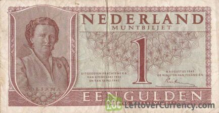 1 Dutch Guilder muntbiljet 1949