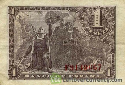 1 Spanish Peseta banknote (King Fernando el Catolico)