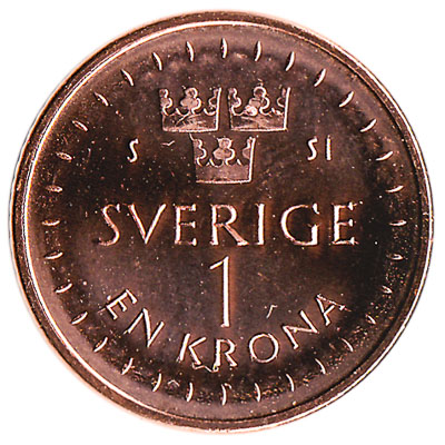 1 Swedish Krona coin (minted from 2016)