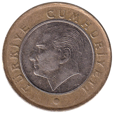 1 Turkish Lira Coin Turkey 2 Unc Circulated Coins Km Kurus Silver Nickel 2009 Km 