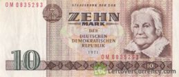 10 DDR Mark banknote (Clara Zetkin)
