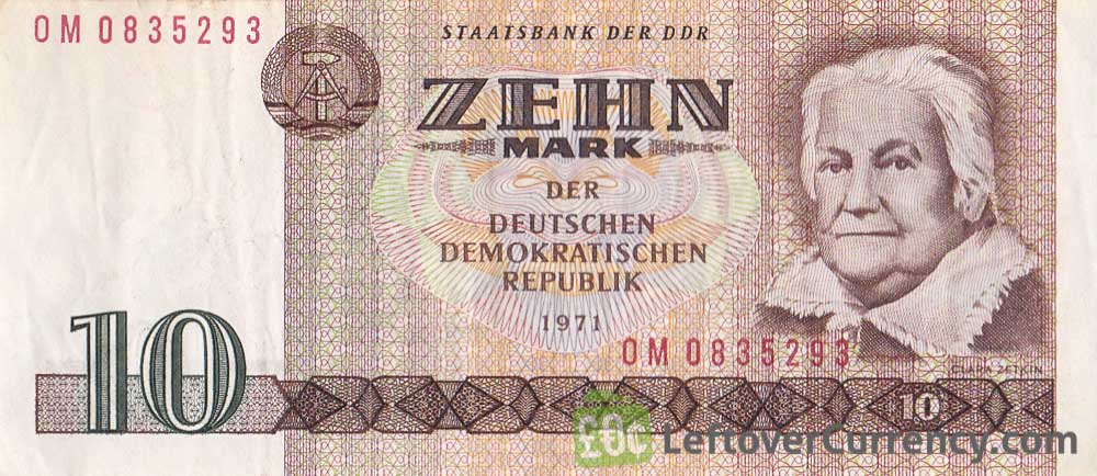 10 DDR Mark banknote (Clara Zetkin)