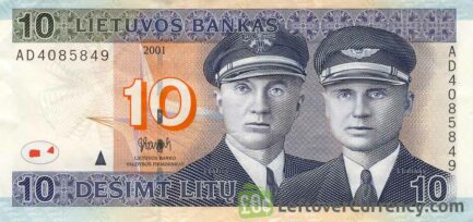 10 Litu banknote Lithuania